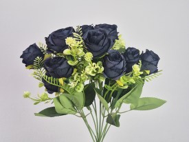 Ramo flores artificiales rosas negras 